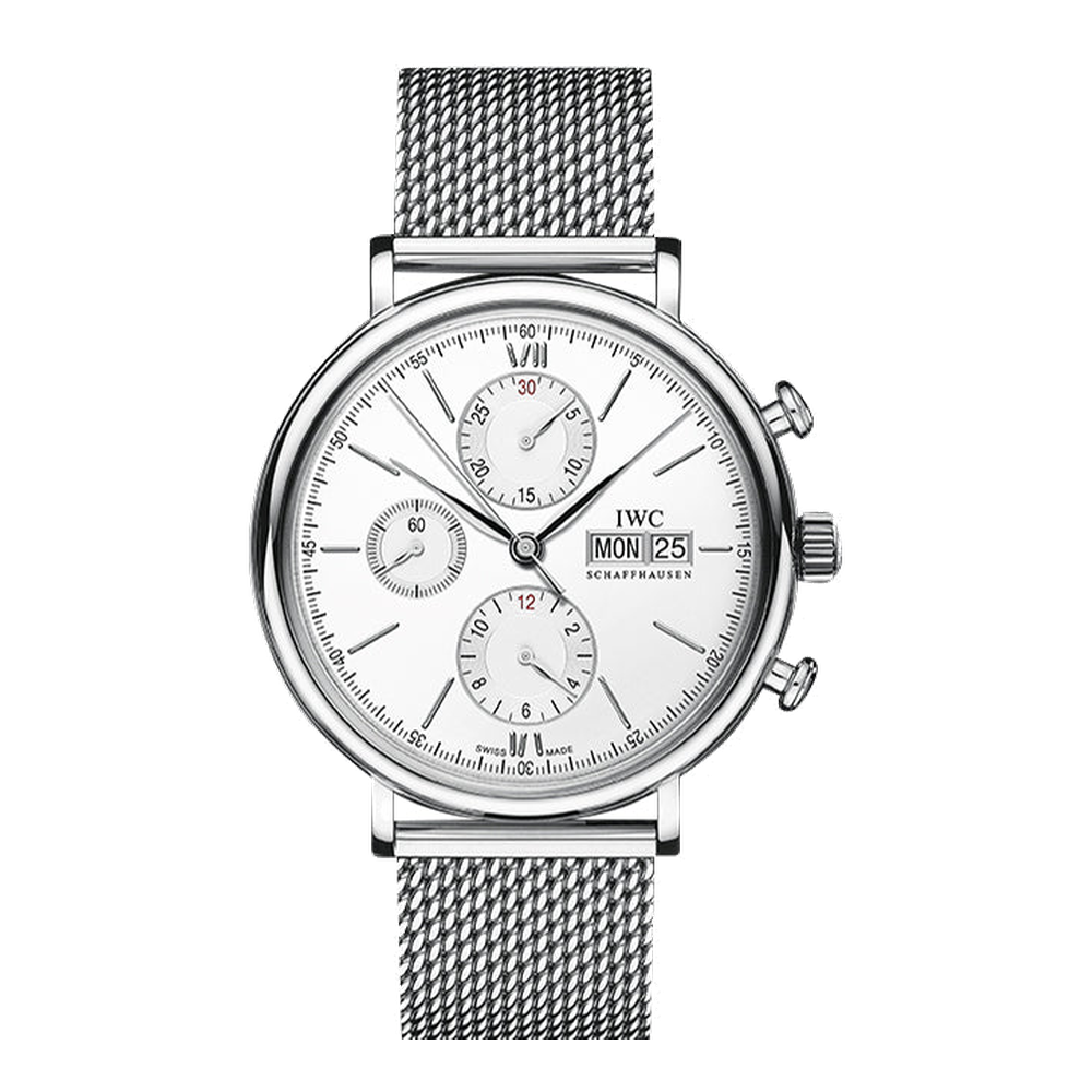 IWC Portofino Chronograph Stainless Steel / Silver / Milanese