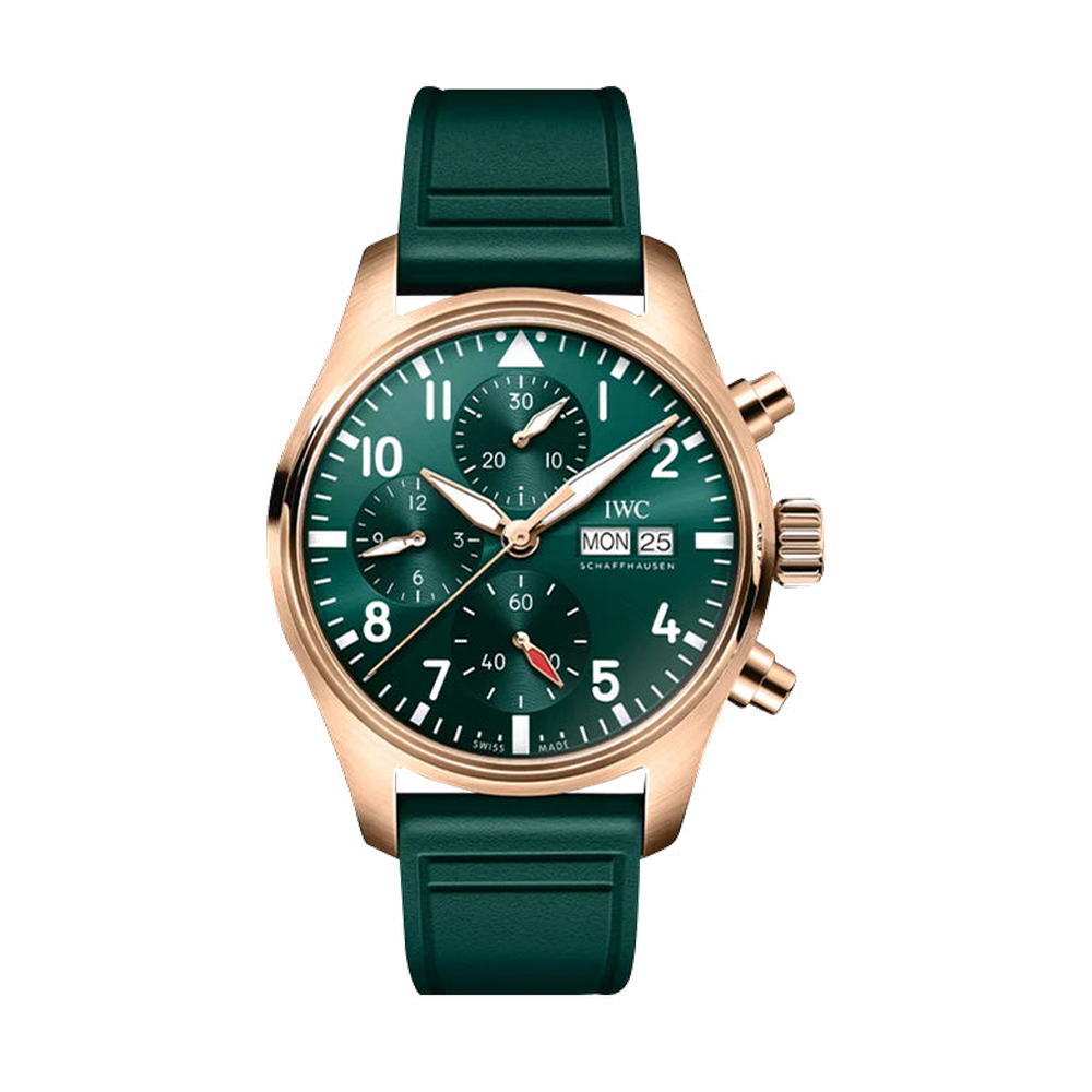 IWC Pilot's Watch Chronograph Stainless Steel / Green