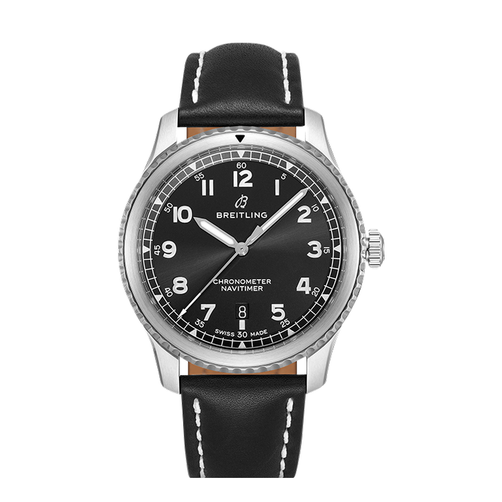 Breitling Automatic 41 Stainless Steel / Black / Black Calf