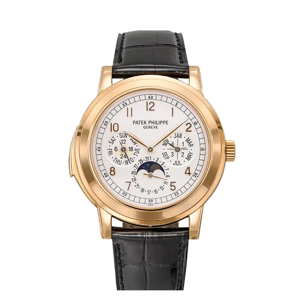 Patek Philippe Minute Repeater Perpetual Calendar 5074 White Dial Straps