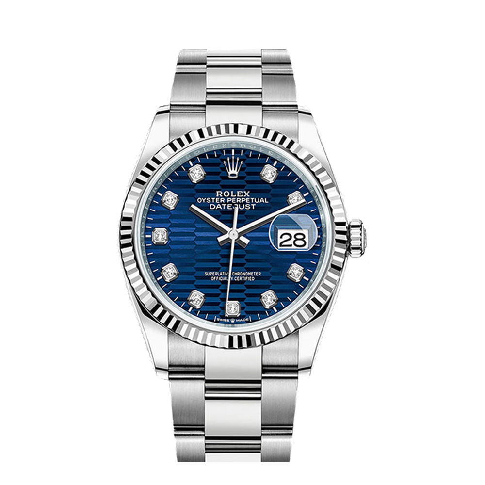 Rolex Datejust 36 Stainless Steel - Fluted / Blue - Fluted - Diamond / Oyster