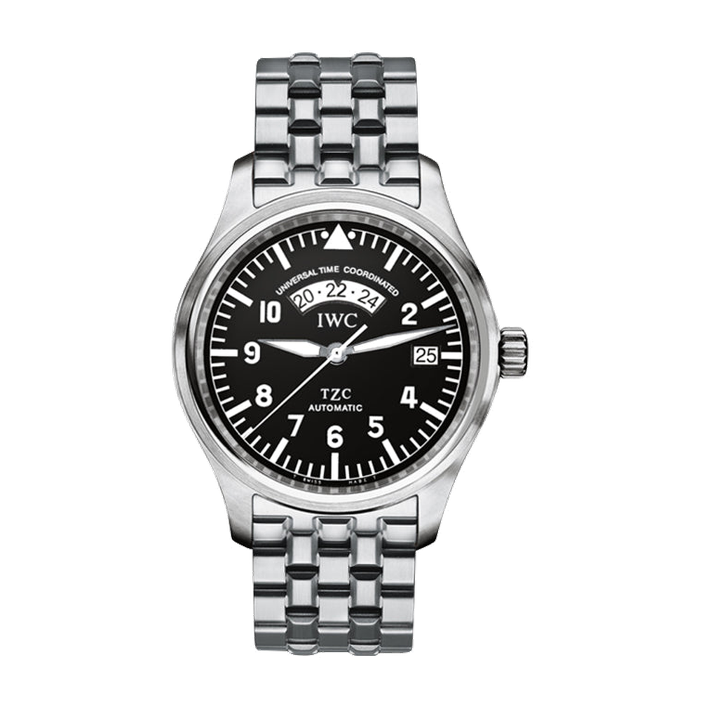 IWC Pilot's Watch UTC Stainless Steel / Black / Bracelet