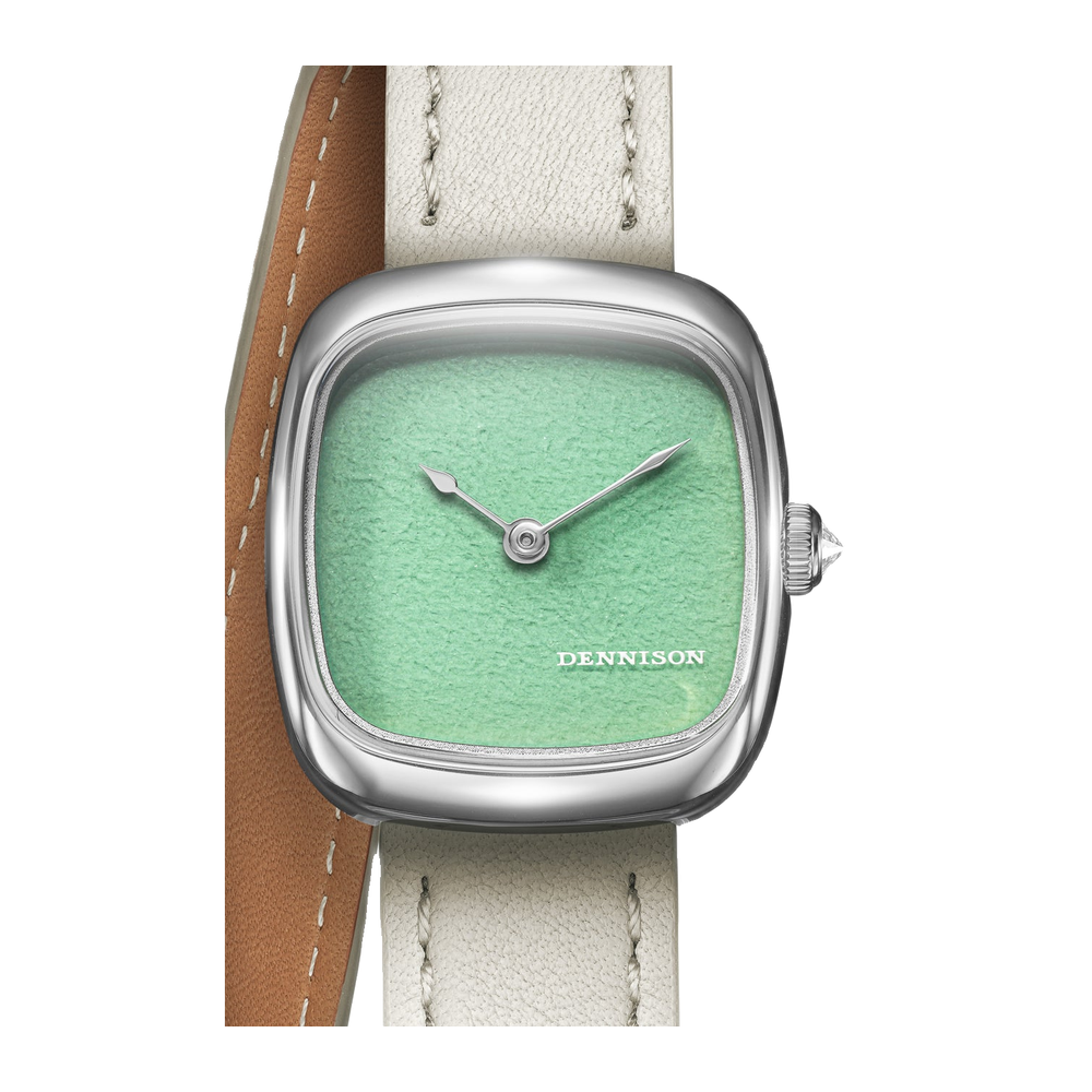 Dennison Mini Lagoon Jadeite In Steel Green Dial Straps