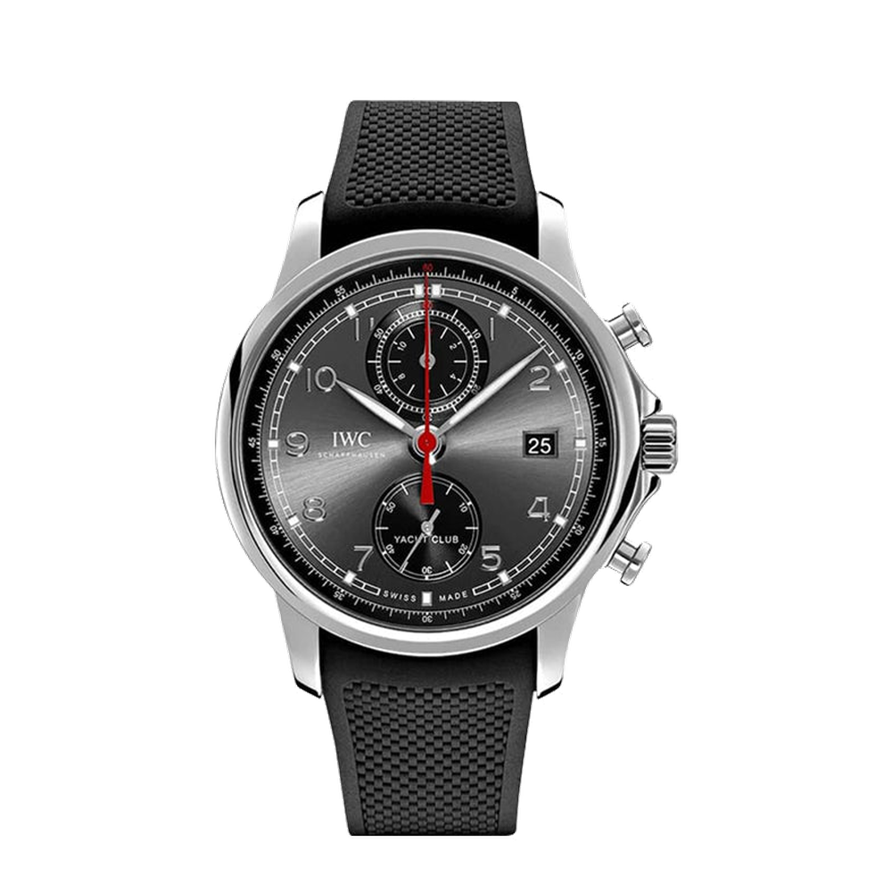 IWC Portuguese Yacht Club Chronograph 43.5 Stainless Steel / Ardoise Grey Dial Straps