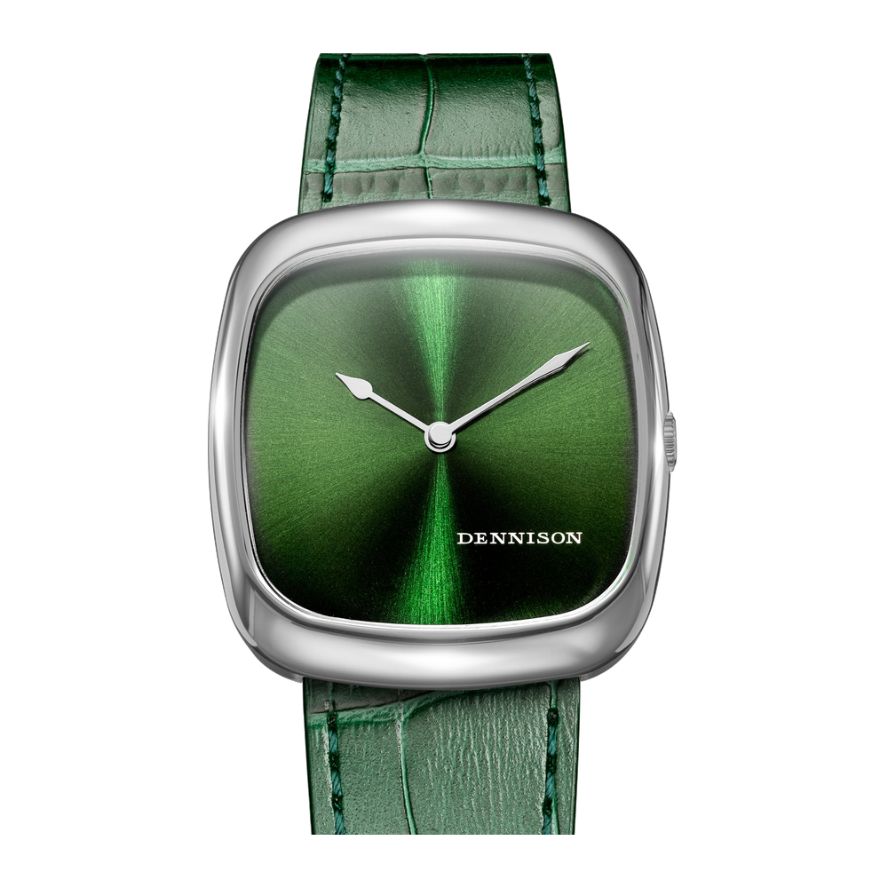 Dennison Sunray Green In Steel Green Dial Straps
