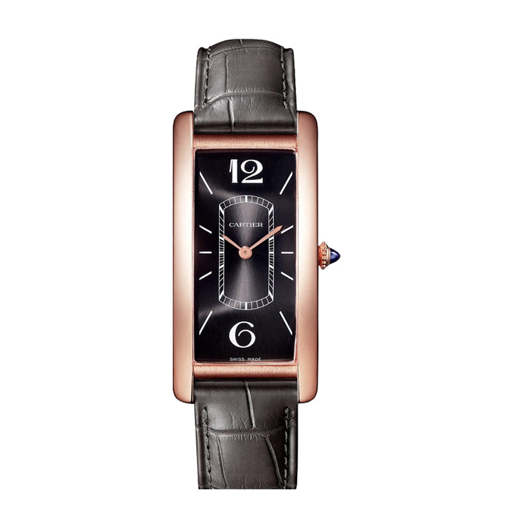 Cartier Tank Cintree Large Black Dial Straps