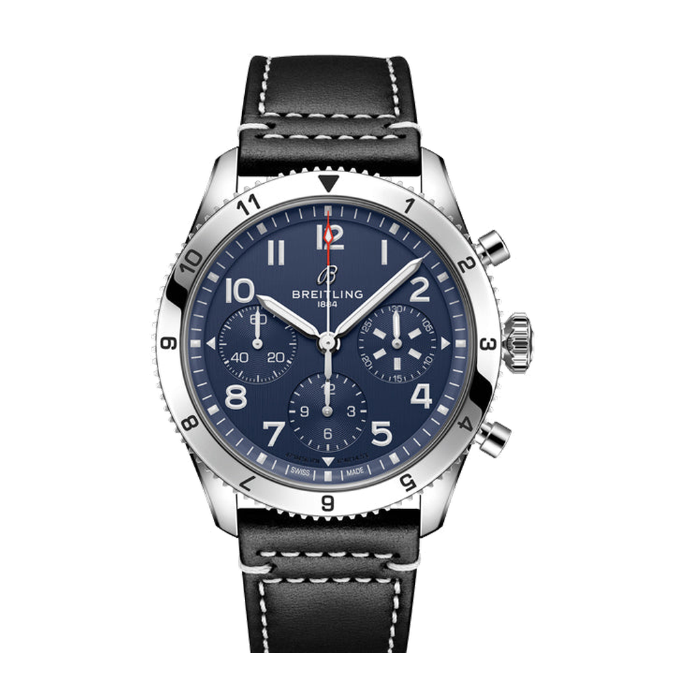 Breitling Classic AVI Chronograph Tribute to Vought F4U Corsair Blue / Navy Dial Straps