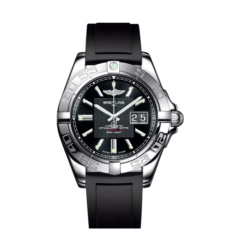Breitling Stainless Steel / Trophy Black Black Dial Straps
