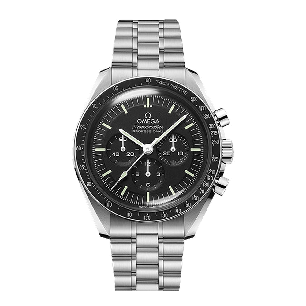 Omega Speedmaster Professional Moonwatch 3861 Black Dial Straps