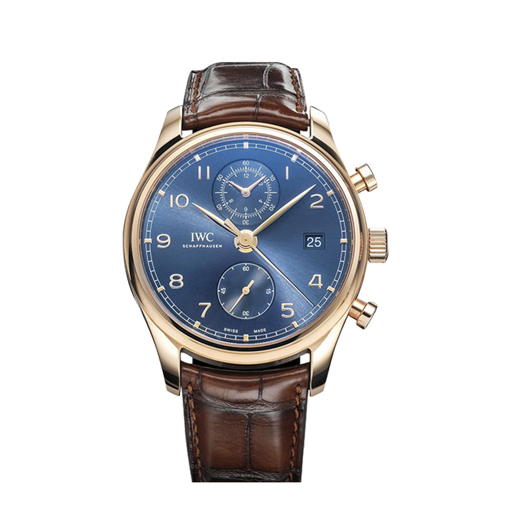IWC Portugieser Chronograph Classic Red Gold / Blue / Bucherer