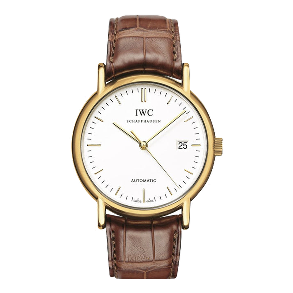 IWC Portofino Automatic / Yellow Gold / White / Strap