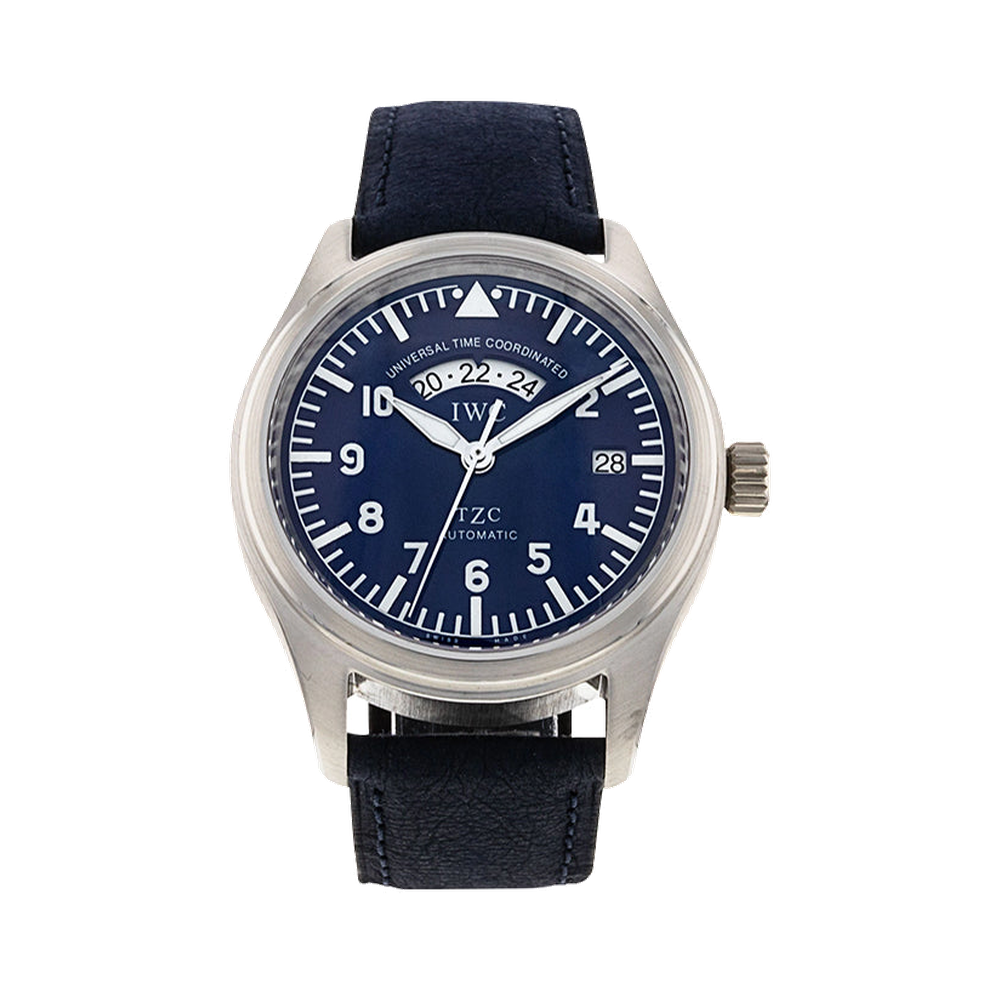 IWC Pilot's Watch UTC Platinum / Blue / Strap