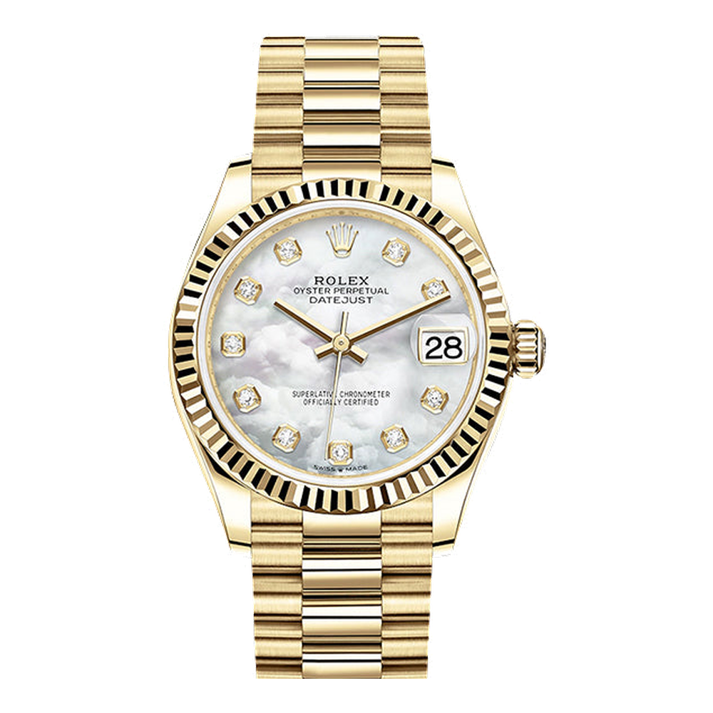 Rolex Datejust 31 Yellow Gold / Fluted / MOP / Oyster