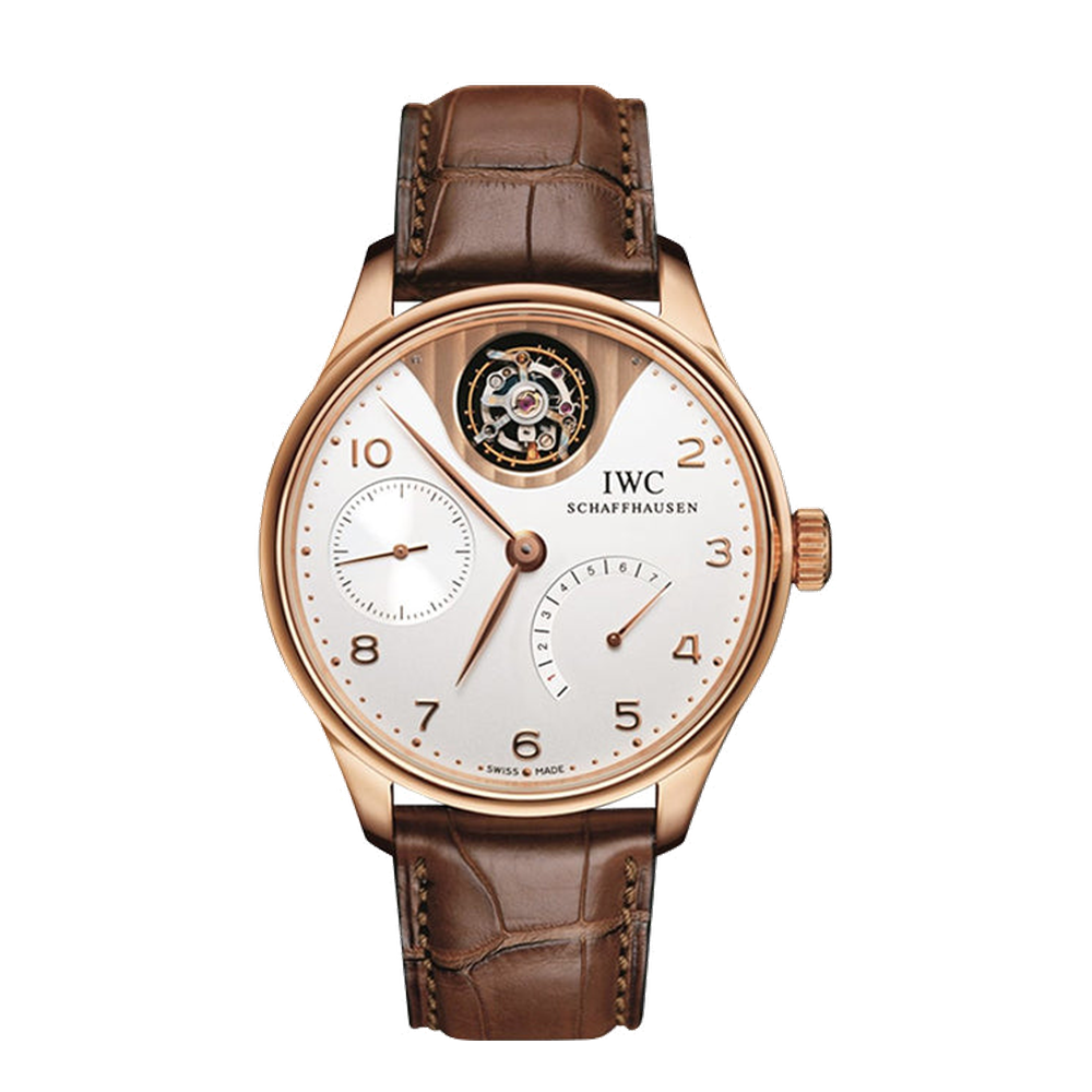 IWC Portugieser Tourbillon Mystere Rose Gold / Silver