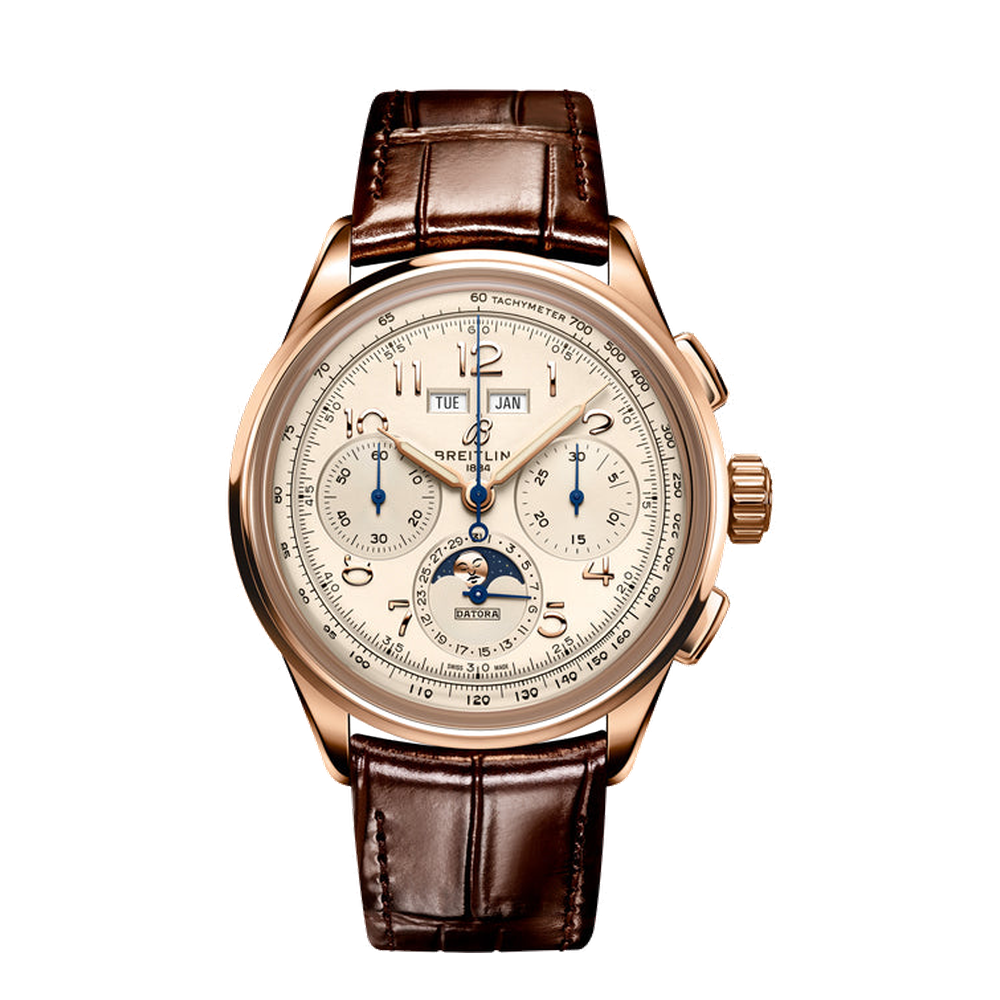 Breitling Premier B25 Datora 42 White Dial Straps
