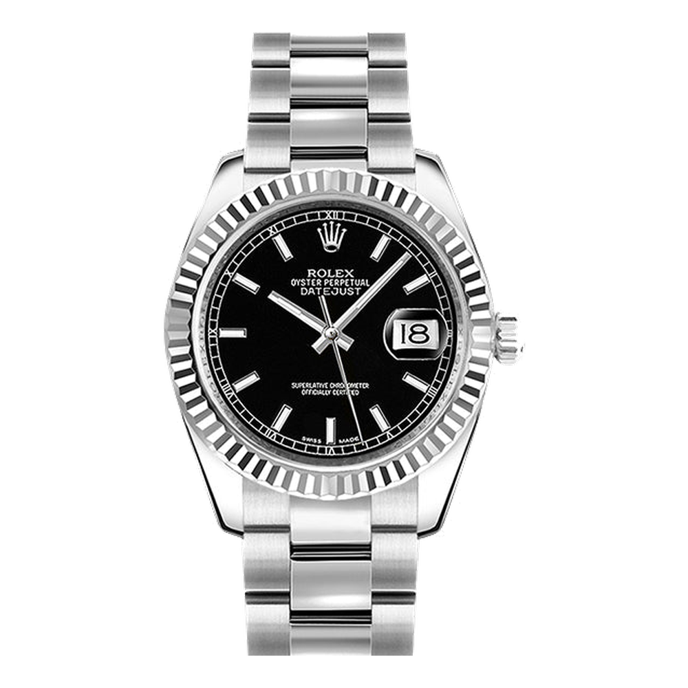 Rolex Datejust 31 Stainless Steel Fluted / Jubilee / Black