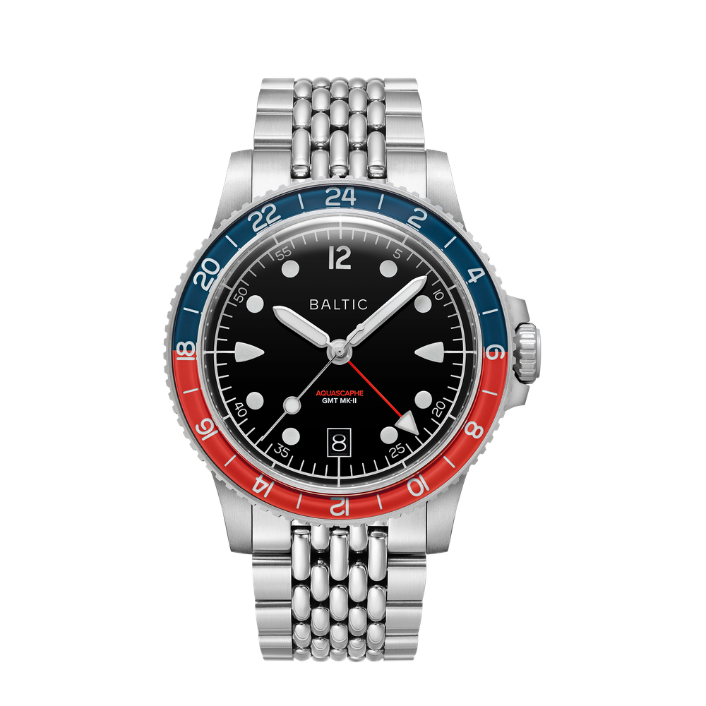 Baltic Aquascaphe GMT MK-II Red Black Dial Straps