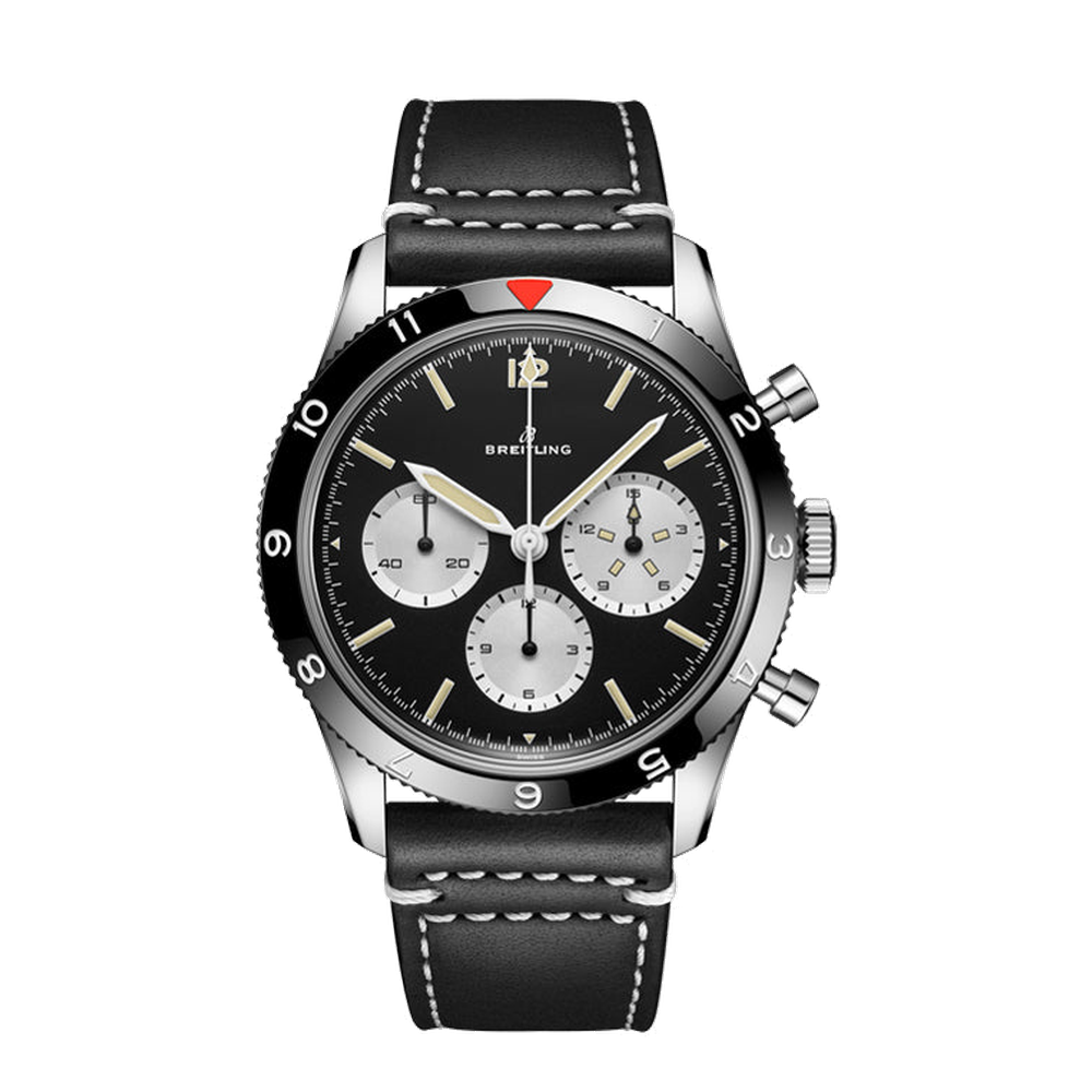 Breitling AVI Ref. 765 1964 Re-Edition Black Dial Straps