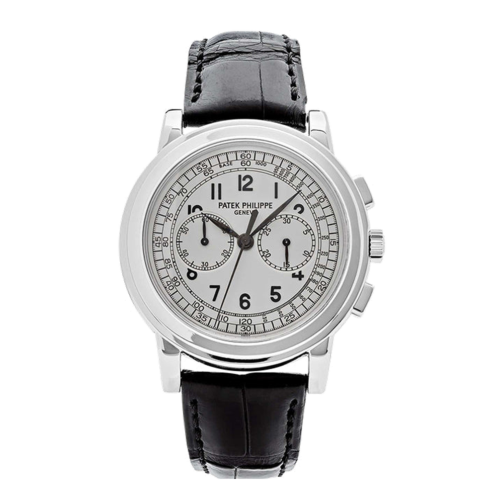 Patek Philippe Chronograph 5070 White Dial Straps