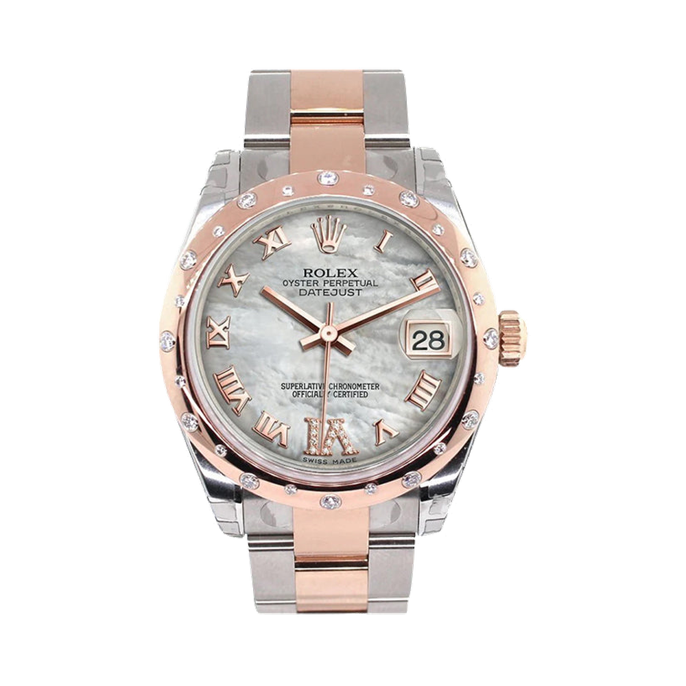 Rolex Datejust 31 Rolesor Everose Domed Diamond / Oyster / MOP
