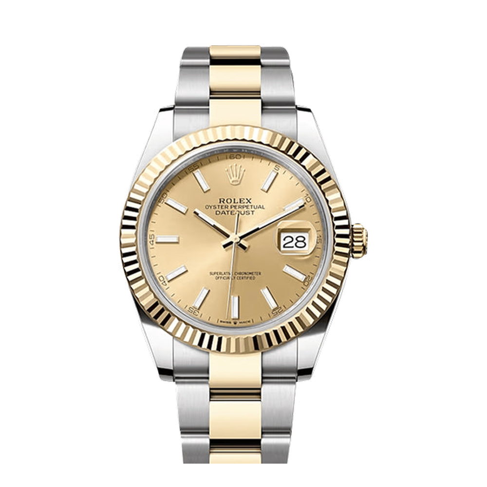 Rolex Datejust 41 Rolesor Yellow Fluted / Oyster / Champagne