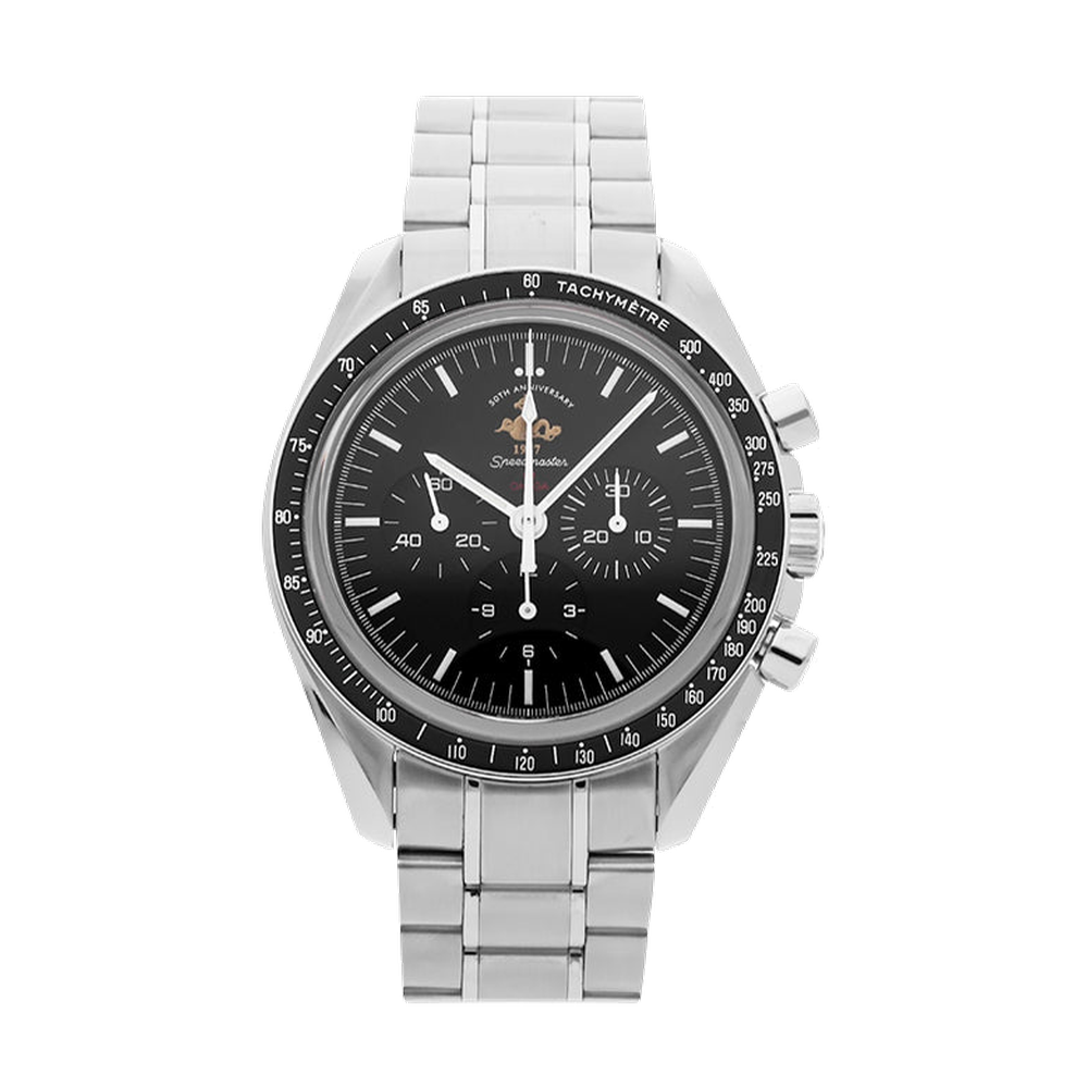 Omega Speedmaster Professional Moonwatch 50th Anniversary Black Dial Straps