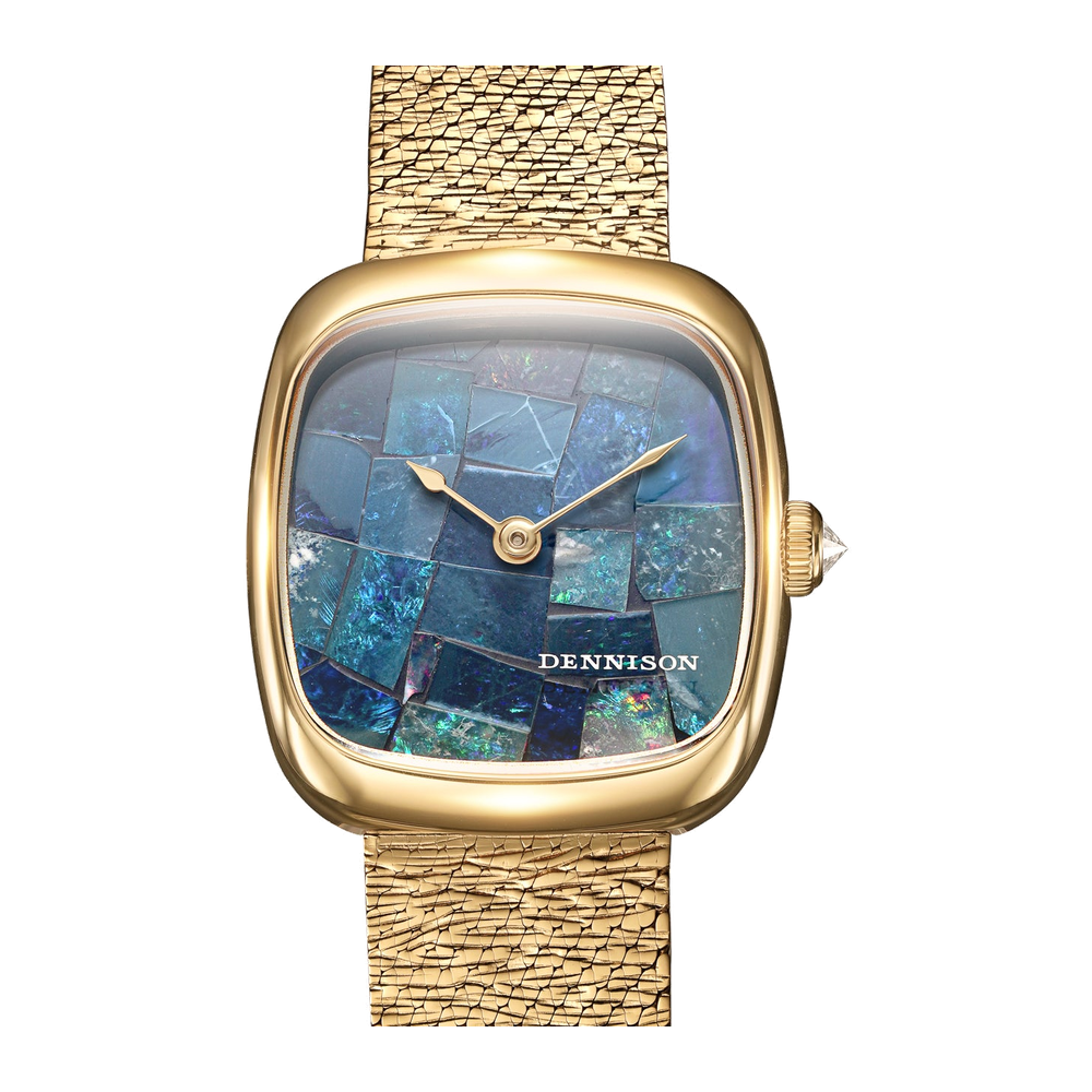 Dennison Mini Opal in Gold Blue/Navy Dial Straps