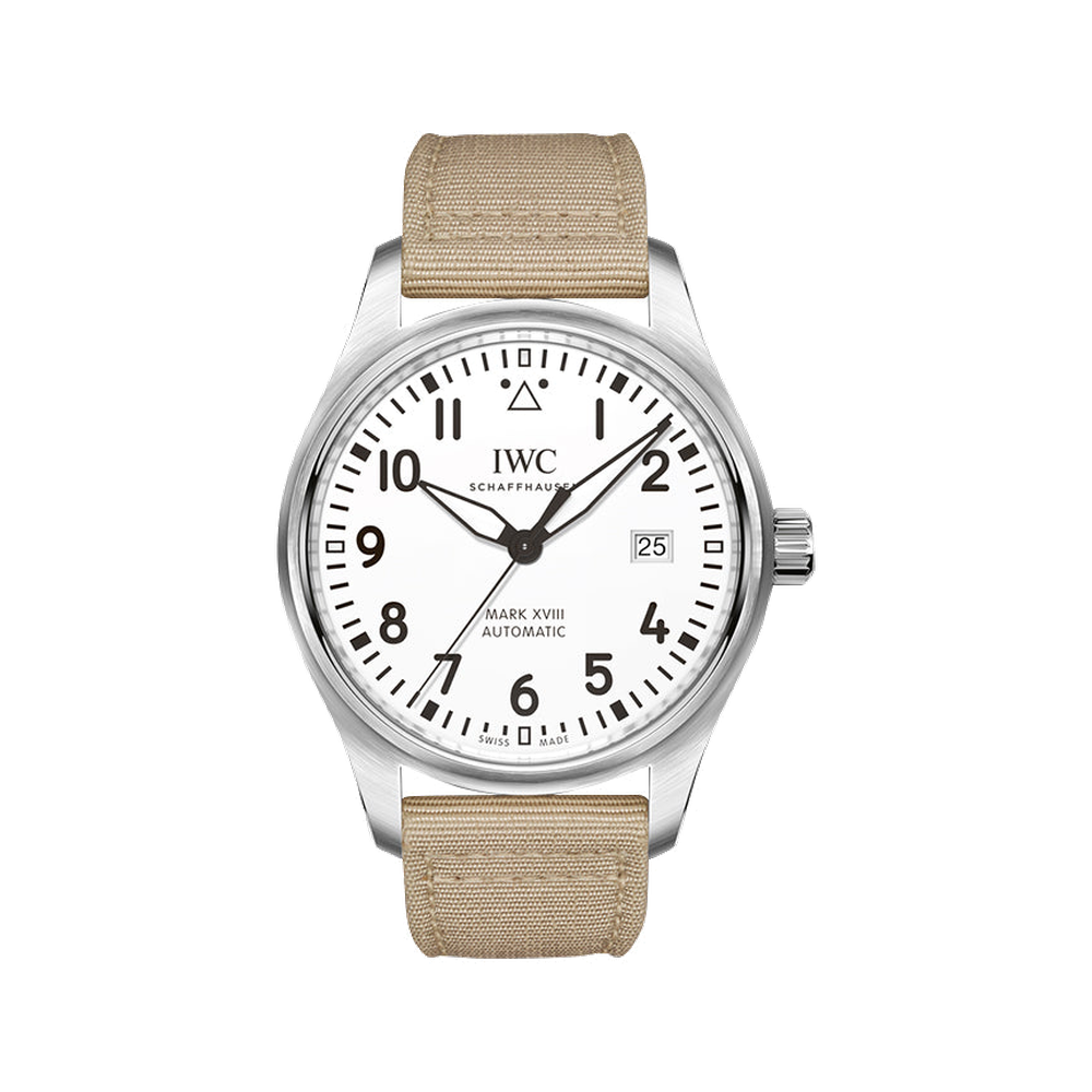 IWC Pilot's Watch Mark XVIII Silver / Canvas