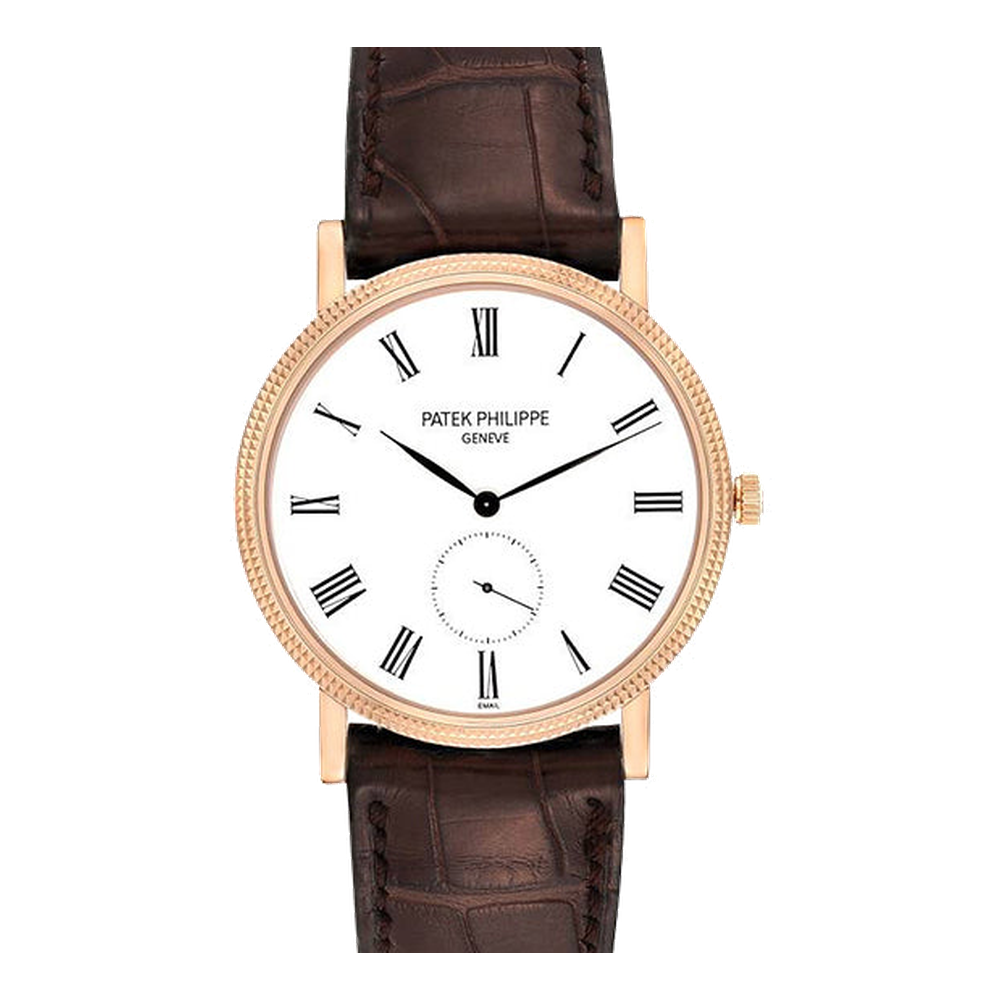 Patek Philippe Calatrava 5116 Rose Gold/White Natural / Cream Dial Straps