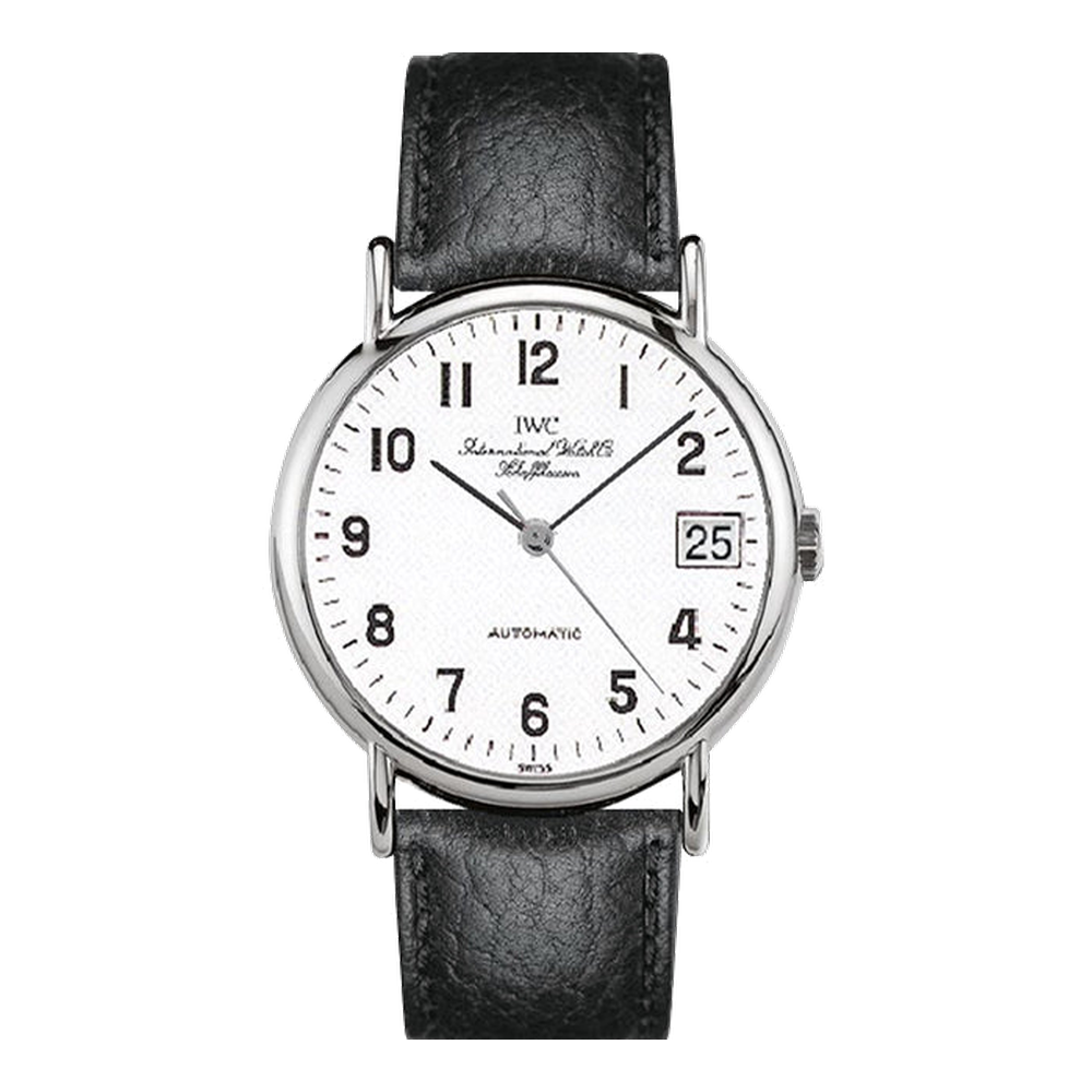 IWC Portofino Automatic Stainless Steel / White - Railroad / Strap