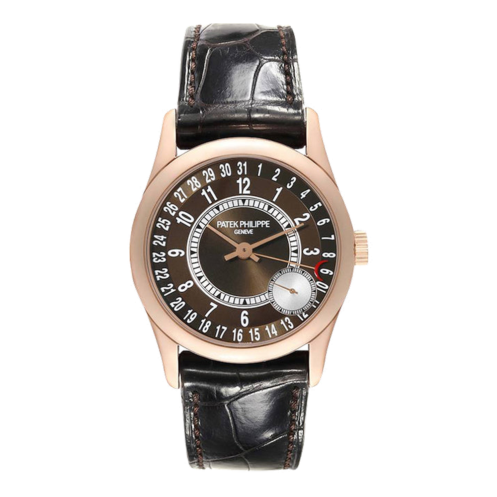 Patek Philippe Calatrava 6000 Red Gold/Brown Brown Dial Straps