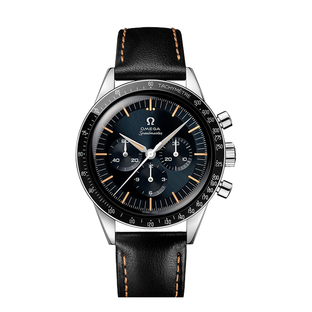 Omega First Omega in Space Black Dial Straps