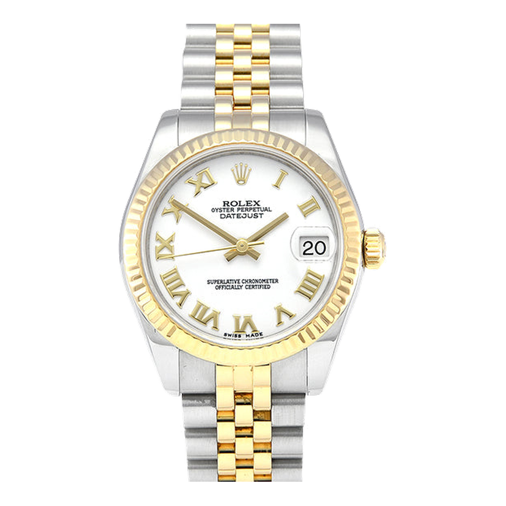 Rolex Datejust 31 Rolesor Yellow Fluted / Jubilee / MOP Roman