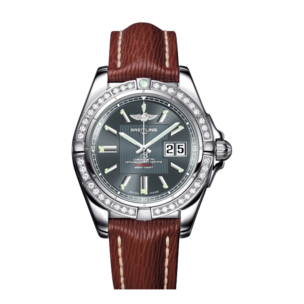 Breitling Stainless Steel / Diamond / Tomcat Gray / Sahara Grey Dial Straps