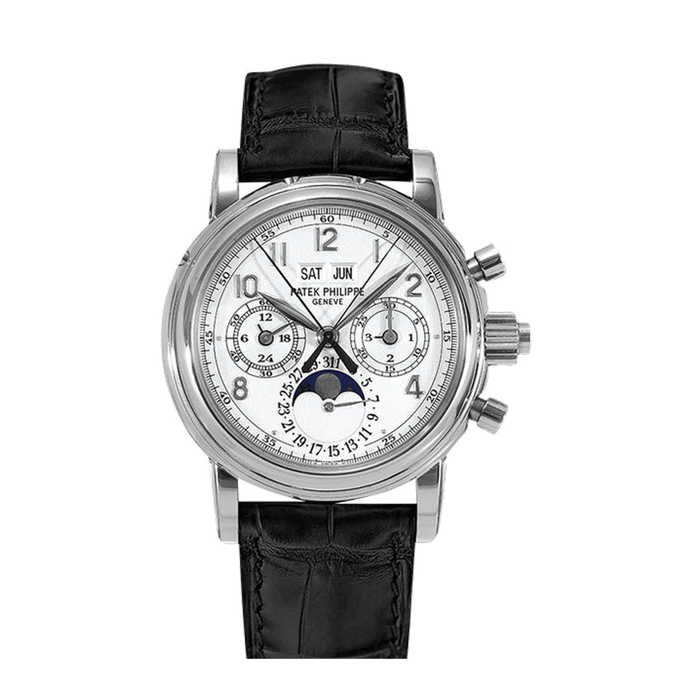Patek Philippe Perpetual Calendar Split Seconds Chronograph 5004 White Gold / White Arabic