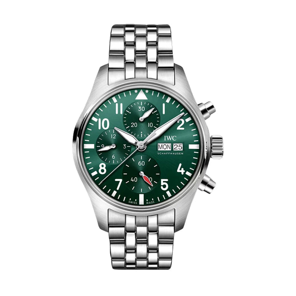IWC Pilot's Watch Chronograph 41 Stainless Steel / Green