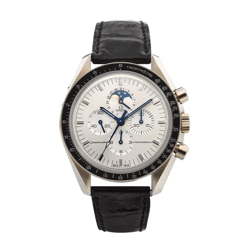 Omega Speedmaster Professional Moonphase Apollo 11 30th Anniversary White Dial Straps