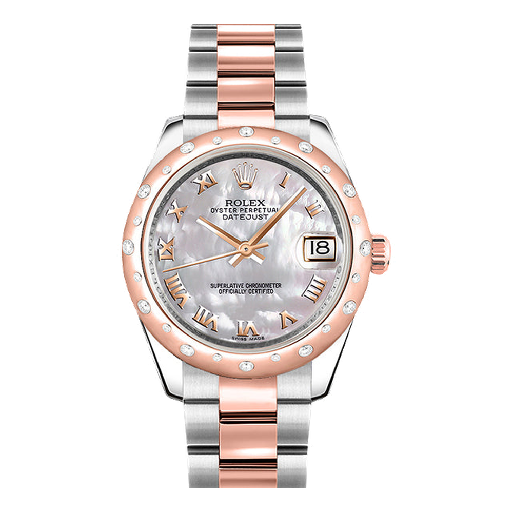 Rolex Datejust 31 Rolesor Everose Domed Diamond / Jubilee / MOP