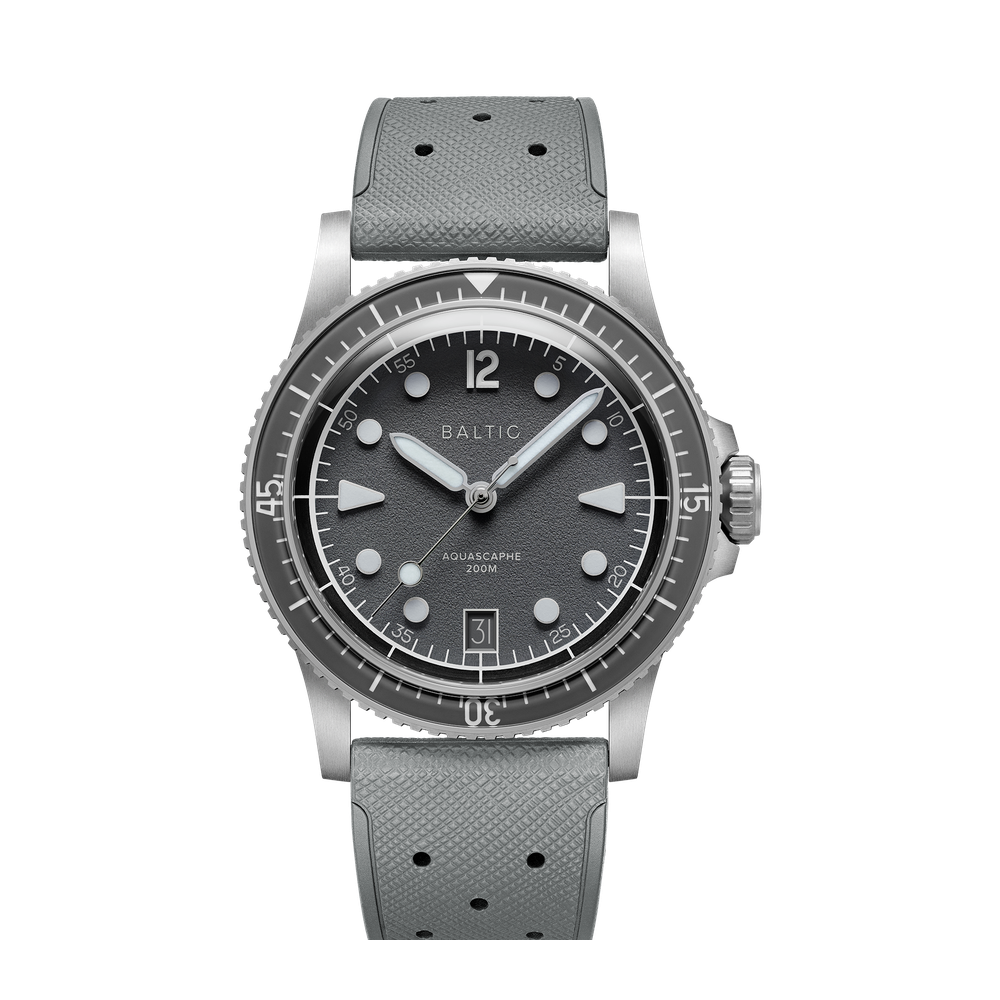 Baltic Aquascaphe MK2 Grey 37mm Date Grey Dial Straps