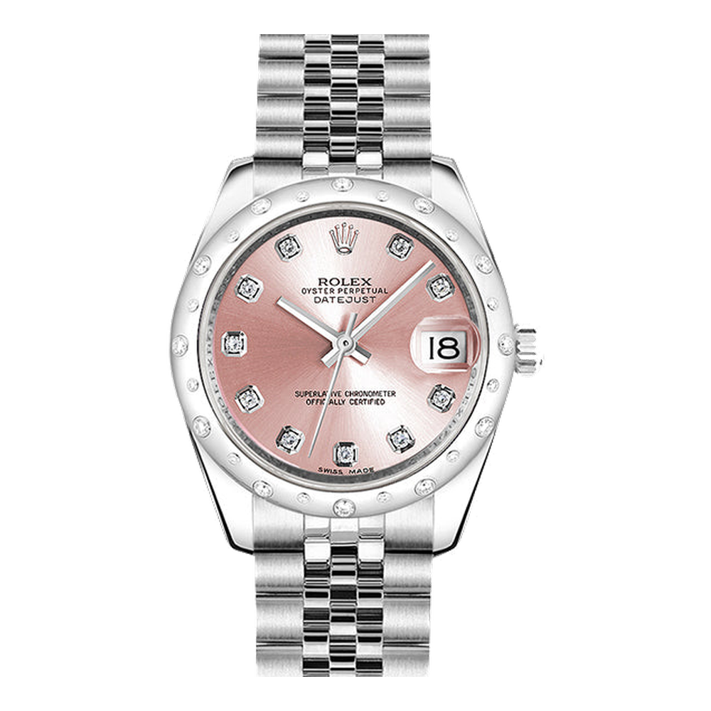 Rolex Datejust 31 Stainless Steel Domed Diamond / Oyster / Pink MOP