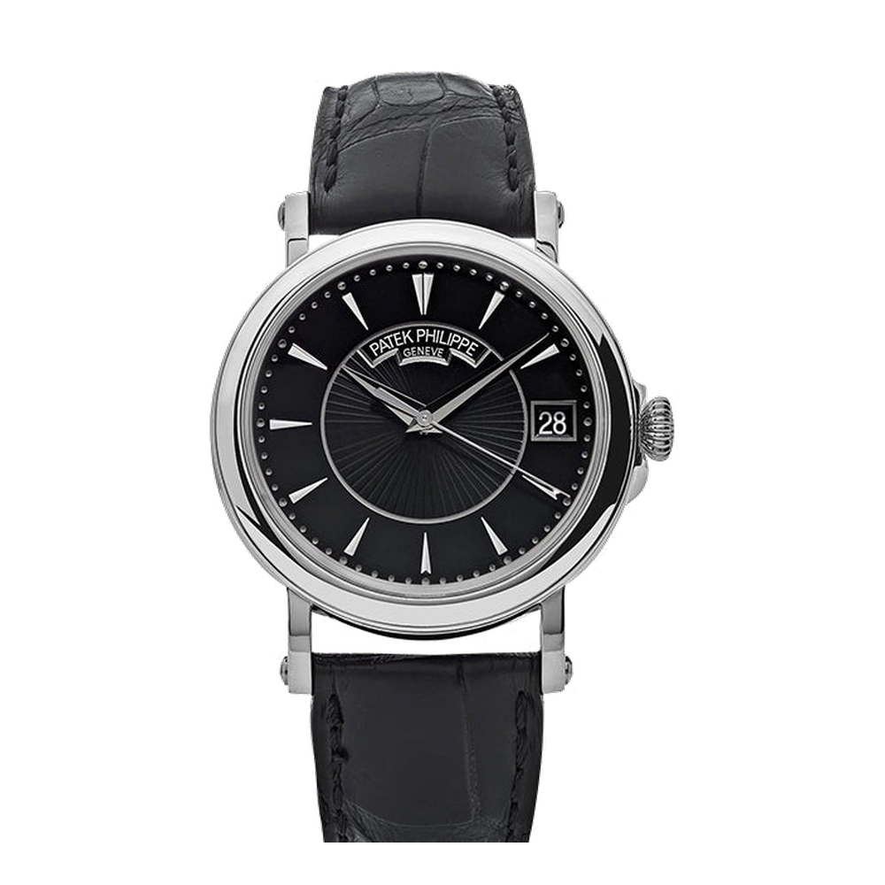 Patek Philippe Calatrava 5153 White Gold/Black Black Dial Straps