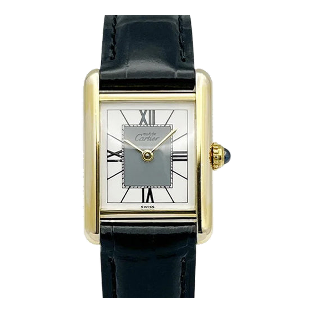 Cartier Quartz 925 Silver Vermeil Gold