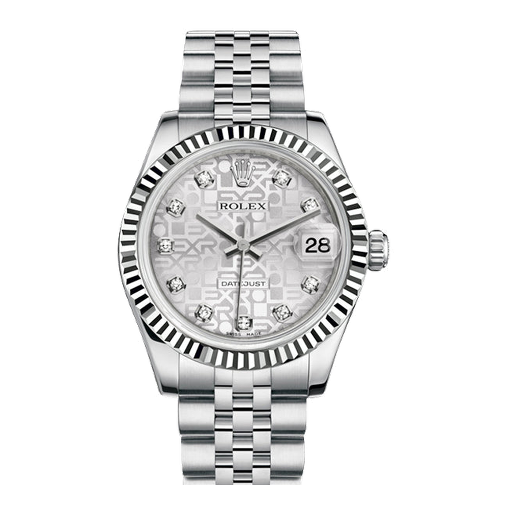 Rolex Datejust 31 Stainless Steel Fluted / Jubilee / Silver Computer