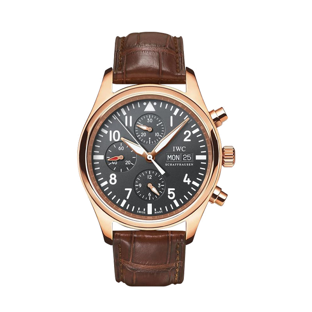 IWC Pilot's Watch Chronograph Rose Gold / Black / Strap