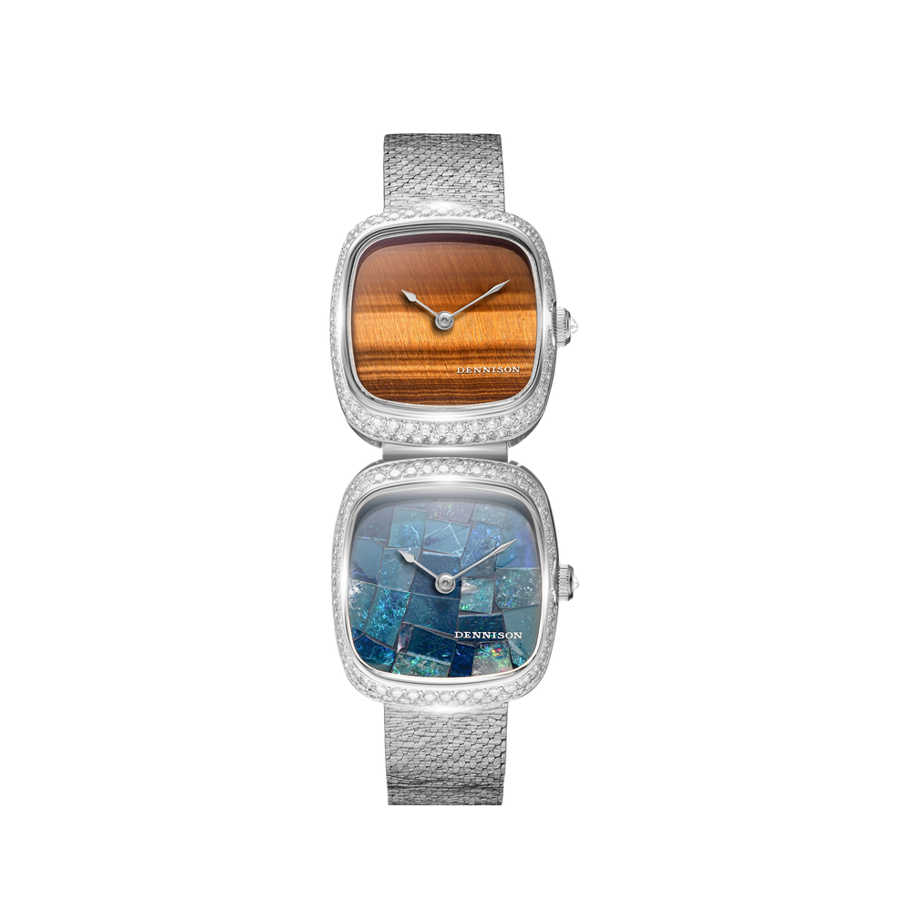 Dennison ALD Dual Time Mini Tiger Eye & Opal — Tiger Eye & Opal Diamonds