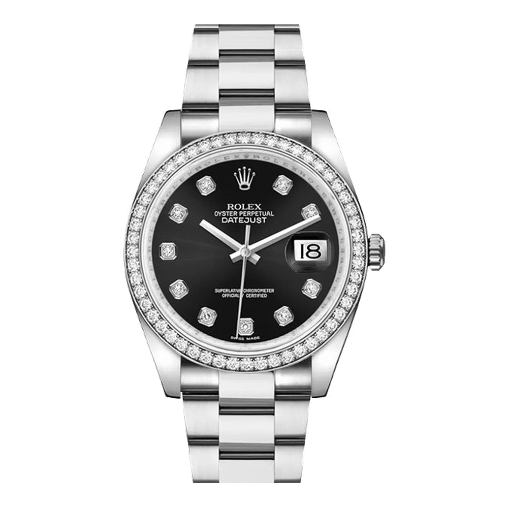 Rolex Datejust 36 Stainless Steel Diamond / Oyster / Black Diamond