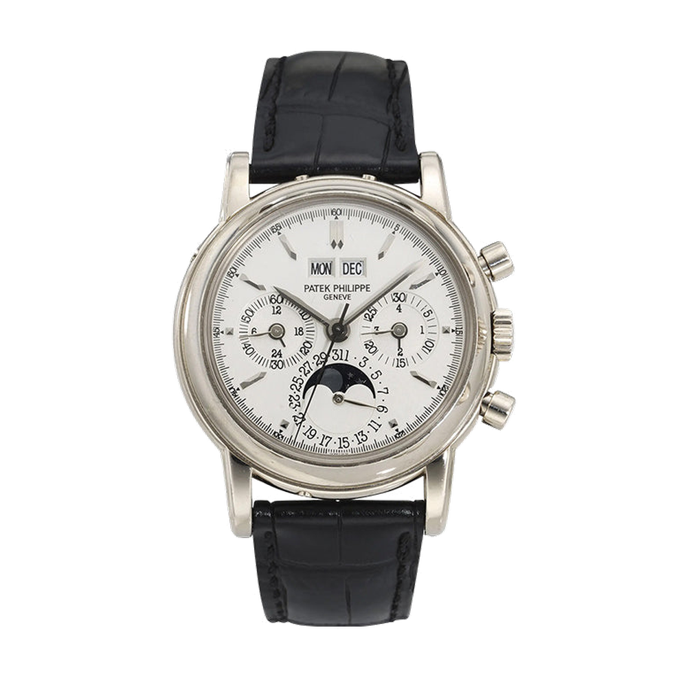 Patek Philippe Perpetual Calendar Chronograph 3970 White Gold / Silver