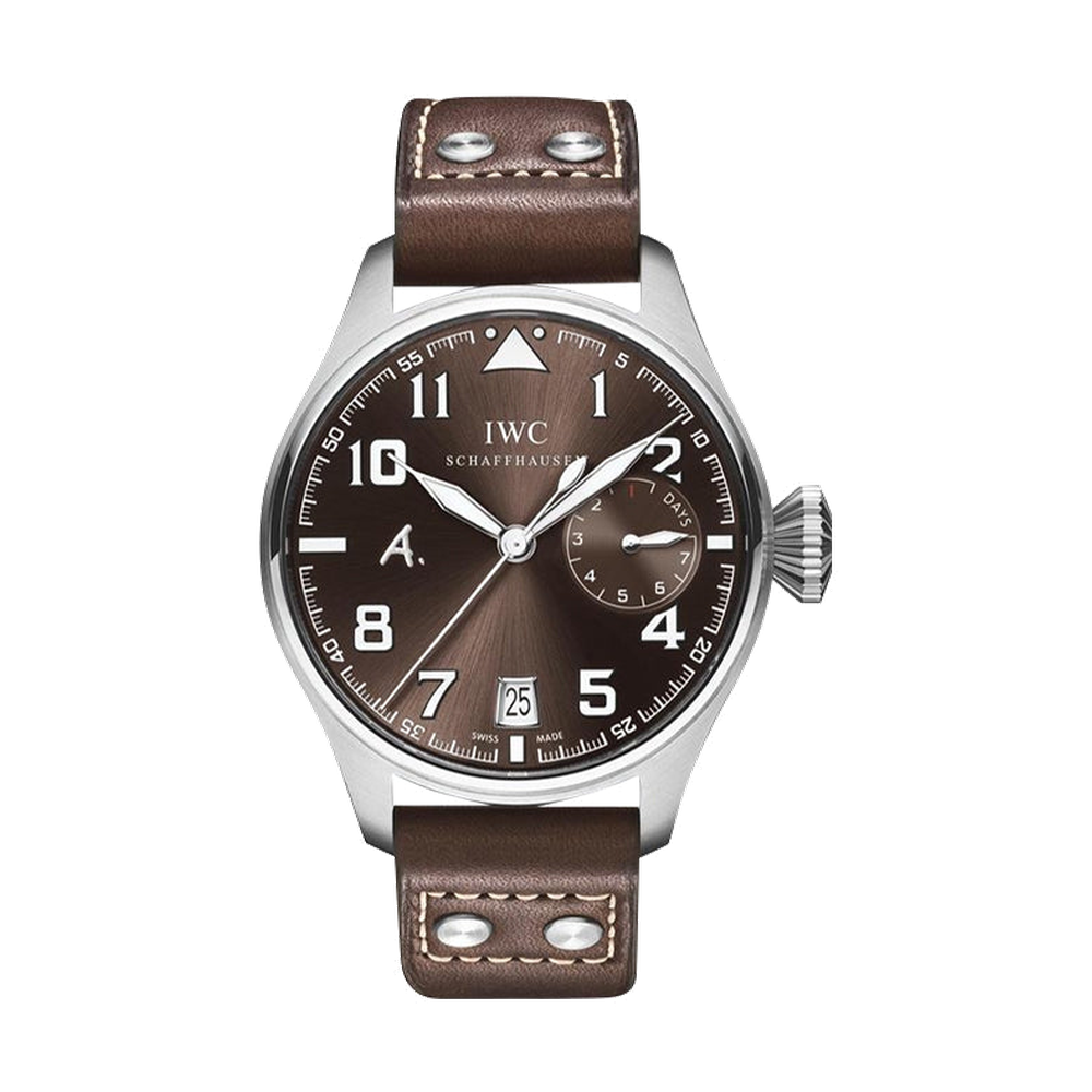 IWC Big Pilot Antoine De Saint Exupery Stainless Steel Brown Dial Straps