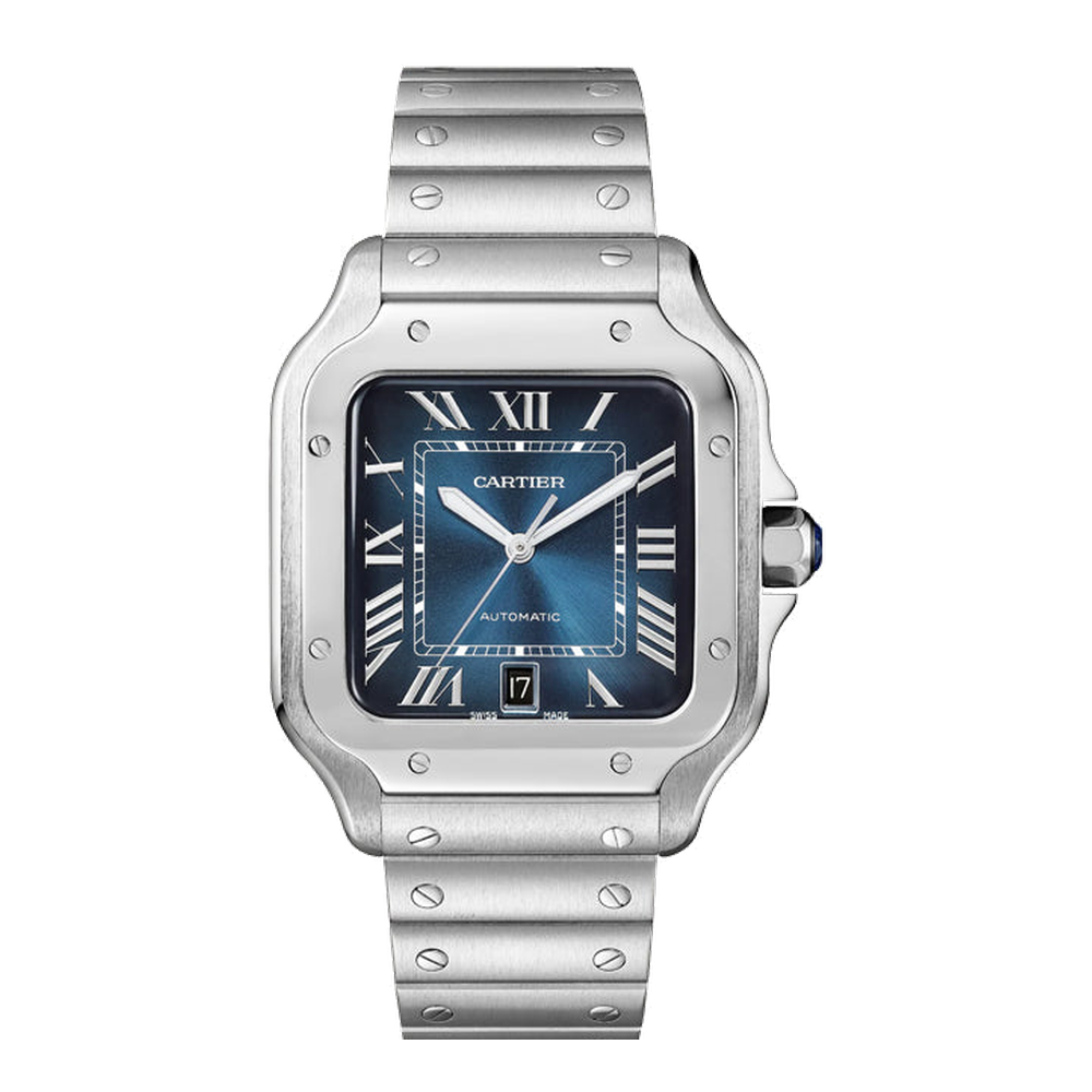 Cartier Santos de Cartier Large Blue/Navy Dial Straps