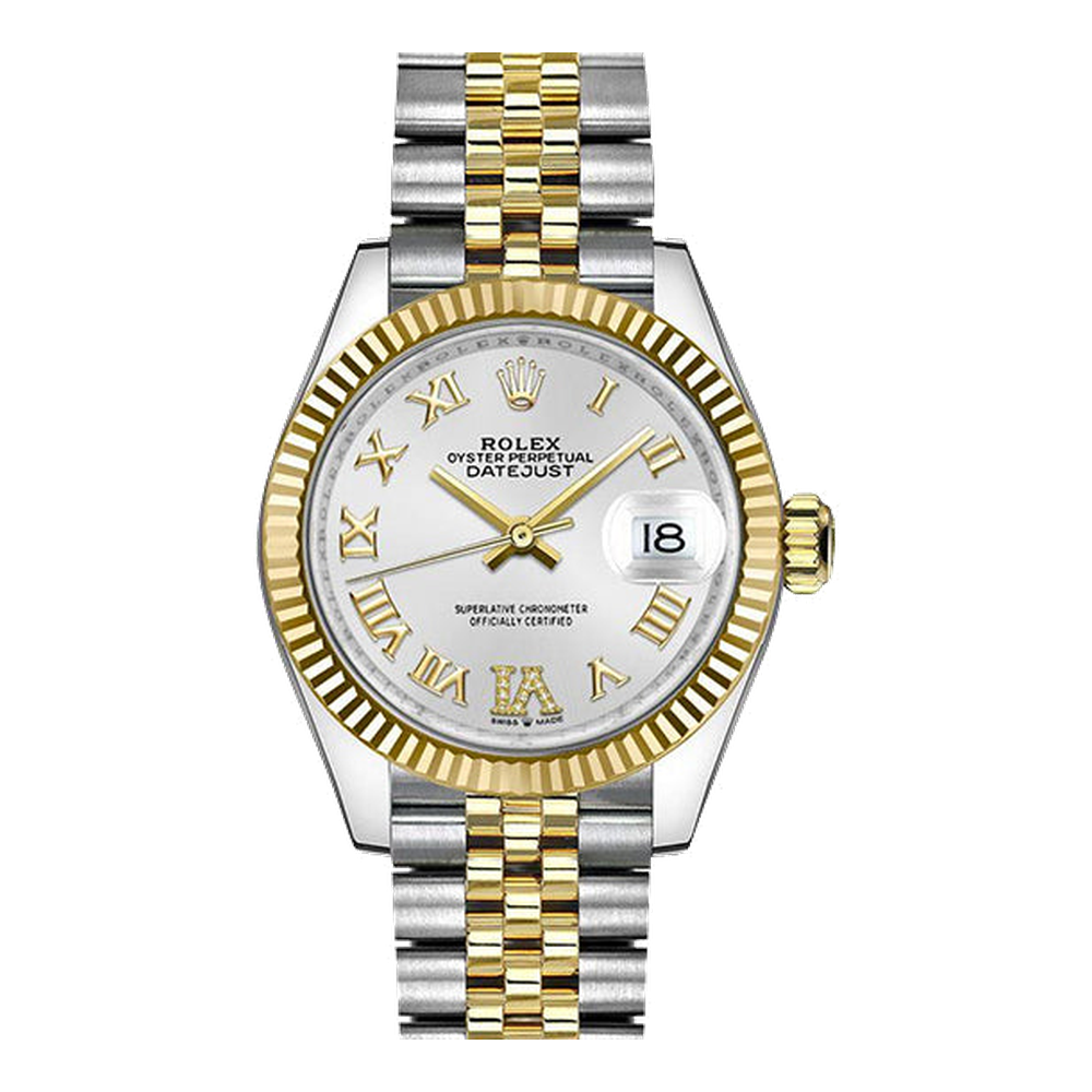 Rolex Datejust 31 Stainless Steel / Yellow Gold / Fluted / Silver - Roman / Jubilee